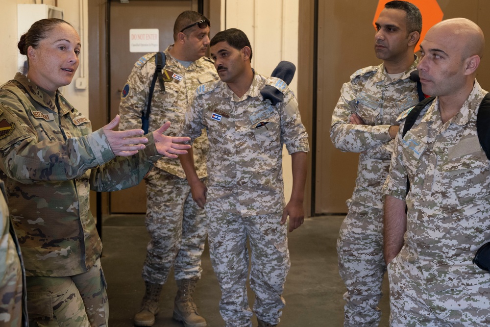 Royal Jordanian Armed Forces tour the 140th Munitions Storage Area