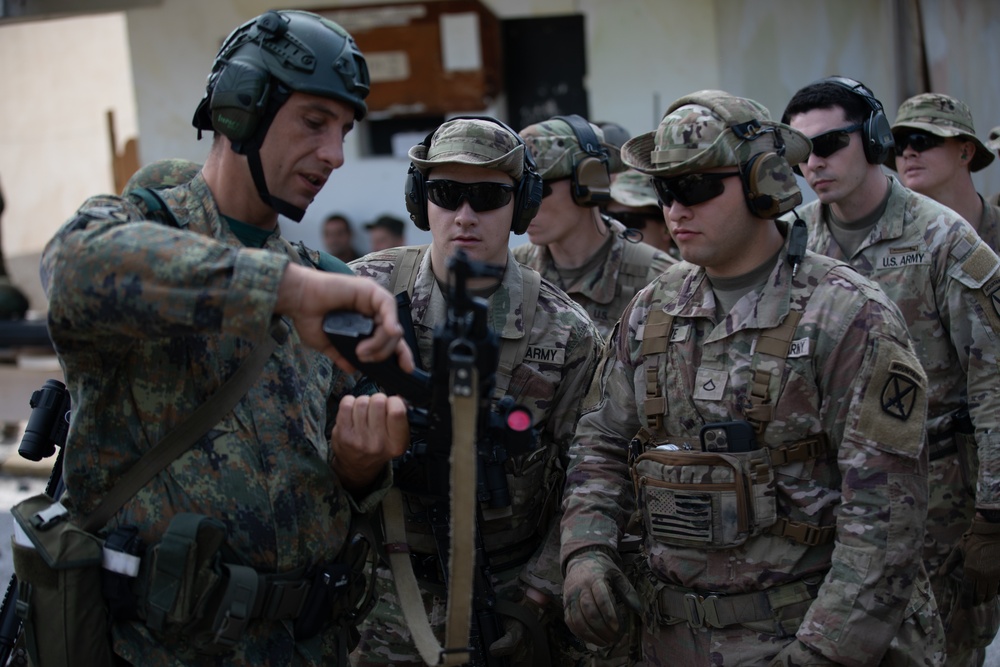 Soldiers from 10th Mountain Division and Bulgarian Land Forces 101st Alpine Regiment participate in the Rhodope 23 live fire event on Sep. 15, 2023, near Smolyan, Bulgaria