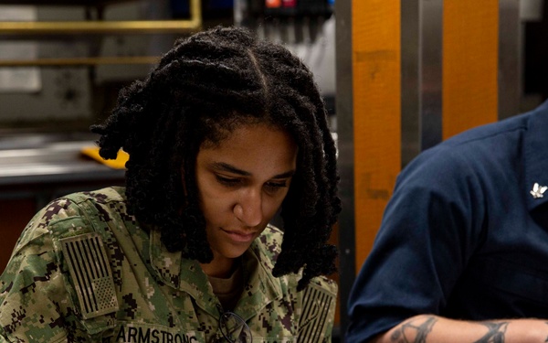 Abraham Lincoln Sailors take advancement exam