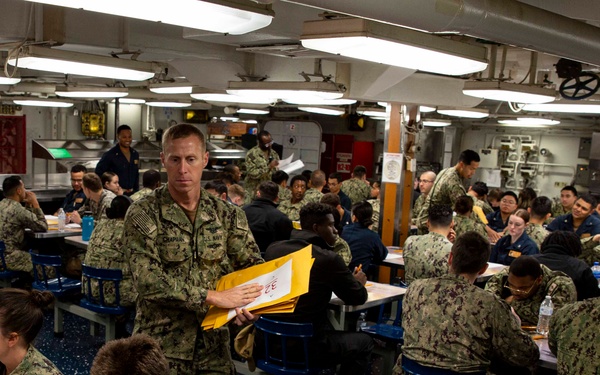 Abraham Lincoln Sailors take advancement exam