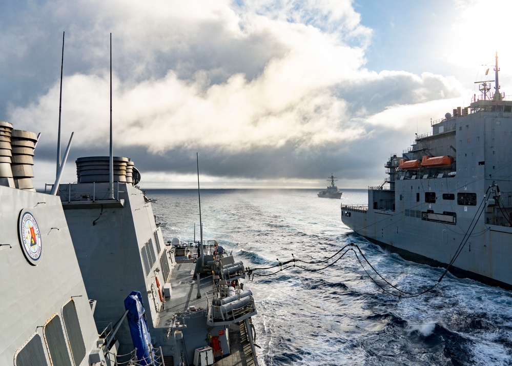 USS Porter Conducts an Underway Replenishment with USNS William Mclean