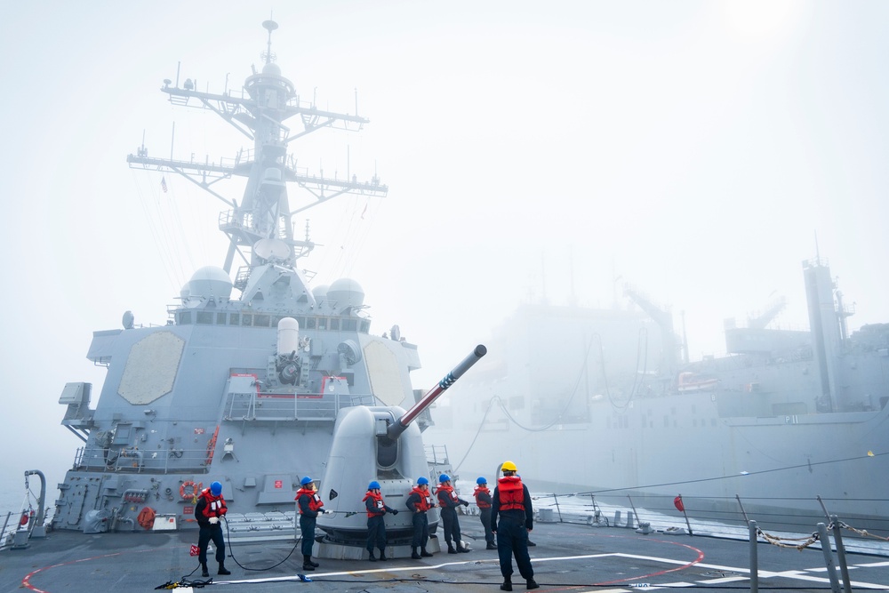 USS Porter Conducts an Underway Replenishment with USNS William Mclean