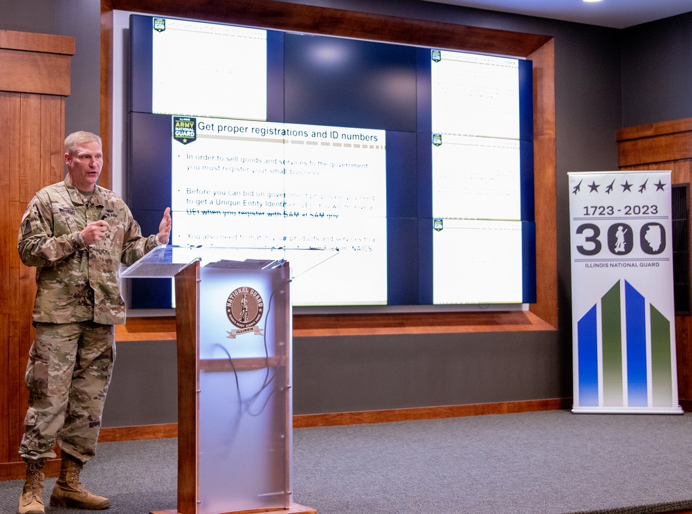 ILLINOIS NATIONAL GUARD HEADQUARTERS TURNS 117, LOCAL BUSINESS LEADERS LEARN HOW TO PARTICIPATE IN GOVERNMENT CONTRACTING PROGRAMS