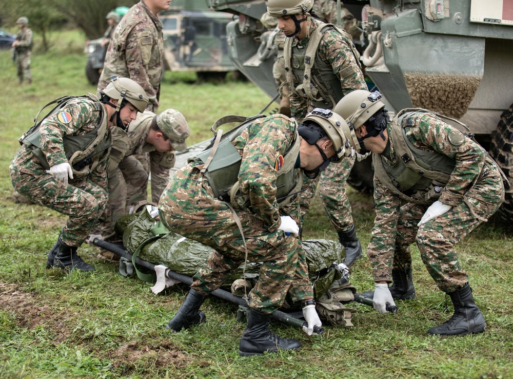 Multinational Soldiers train in various combat skills during Saber Junction 23