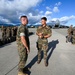 U.S. Marines and French soldiers on Hawaii flight line