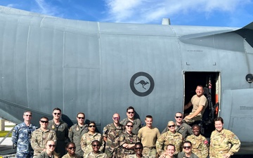 Coalition training flight during MG23