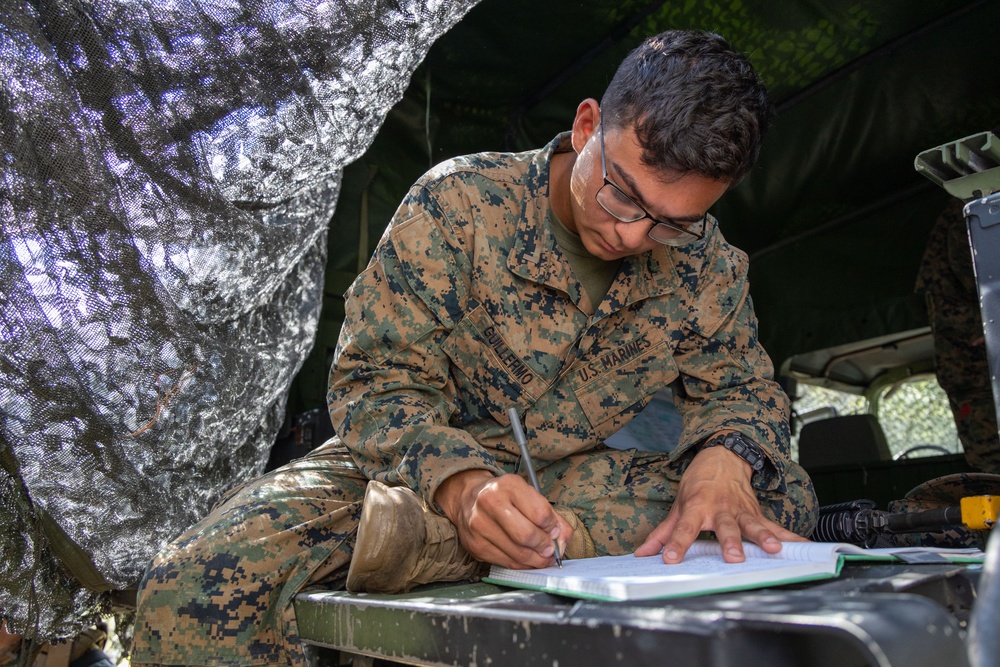 Logistics Officers Course students participate in a field exercise