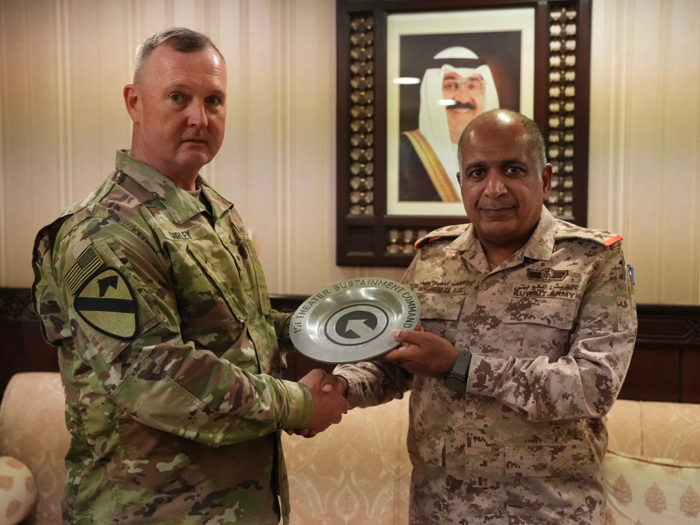 1st Theater Sustainment Command Team Visits Kuwait Naval Base