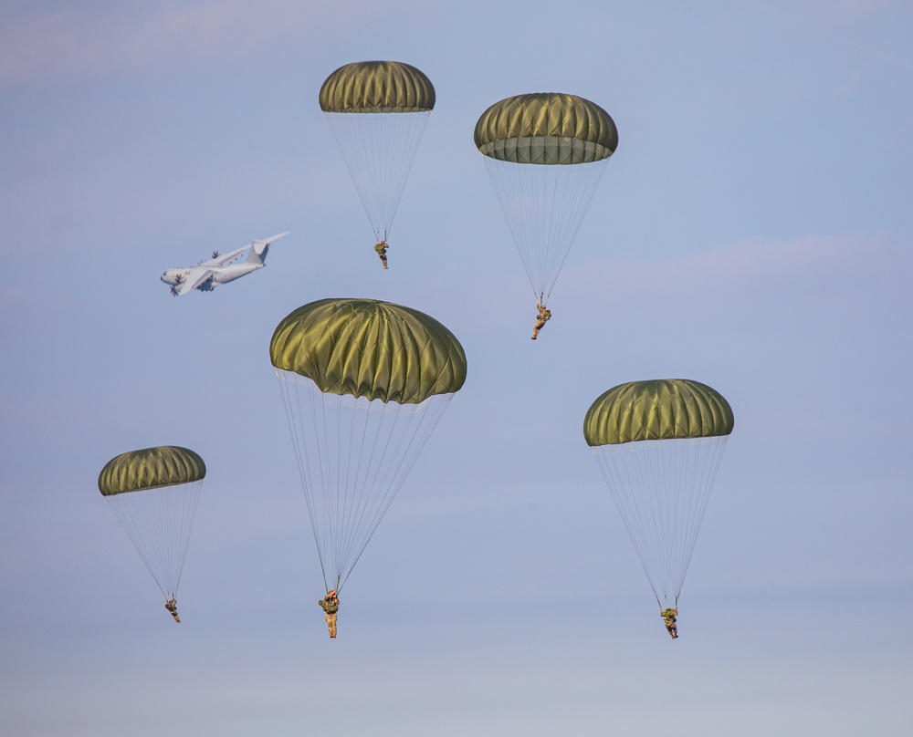 82nd Airborne Division Paratroopers Participate in Falcon Leap 2023