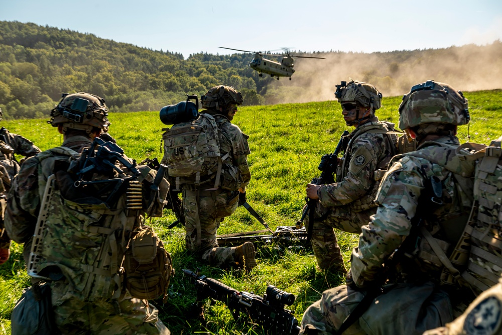 U.S. Army Soldiers conduct air assault mission at Saber Junction 23