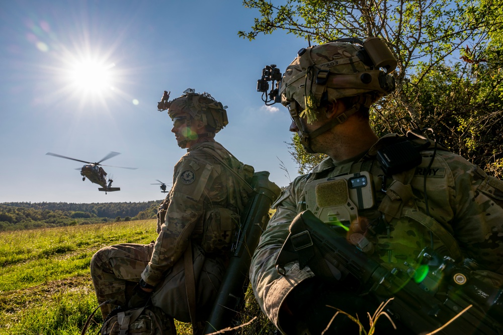 U.S. Army Soldiers conduct air assault mission at Saber Junction 23