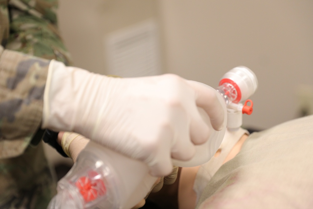 444th Medical Company Ground Ambulance train at Fort Indiantown Gap