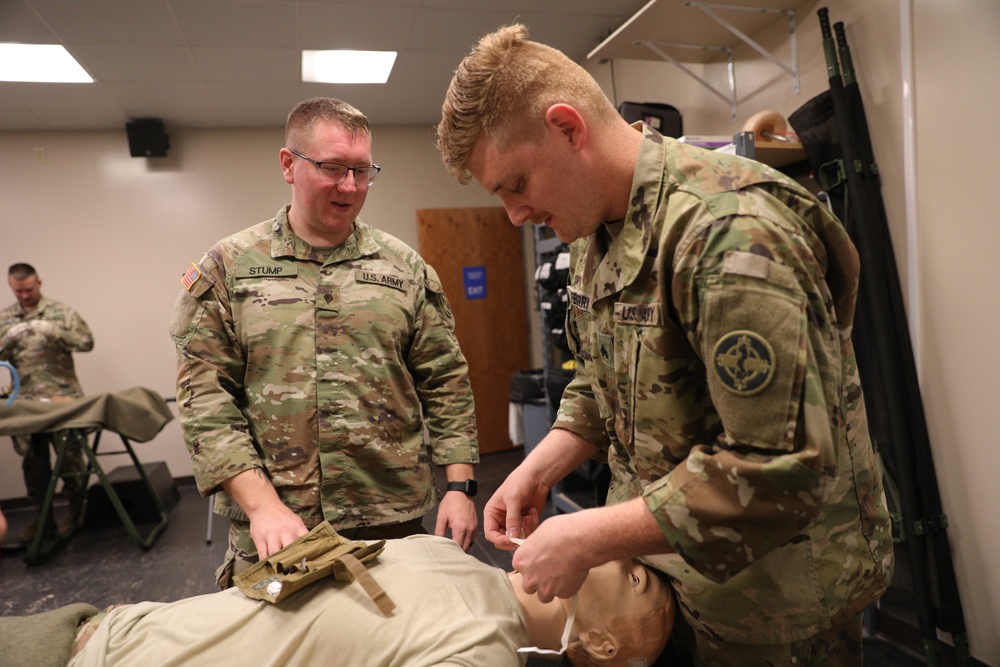 444th Medical Company Ground Ambulance train at Fort Indiantown Gap