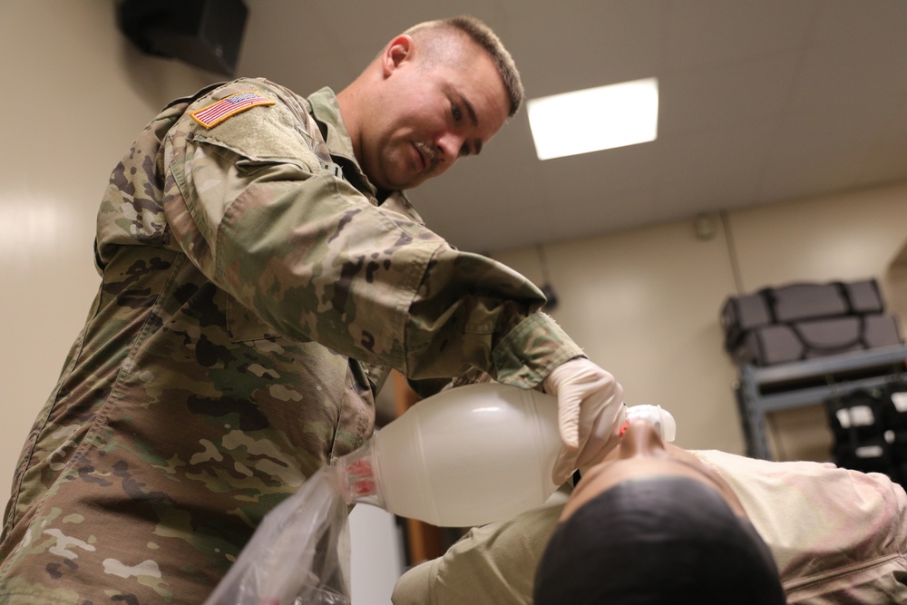 444th Medical Company Ground Ambulance train at Fort Indiantown Gap