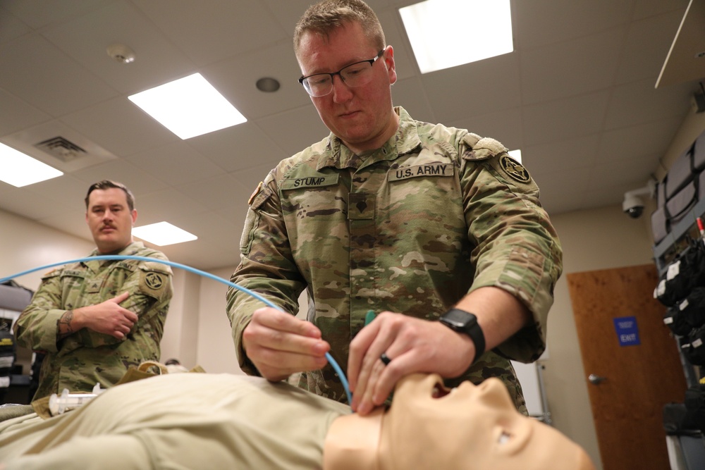 444th Medical Company Ground Ambulance train at Fort Indiantown Gap