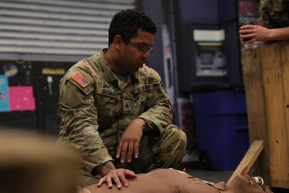 444th Medical Company Ground Ambulance train at Fort Indiantown Gap