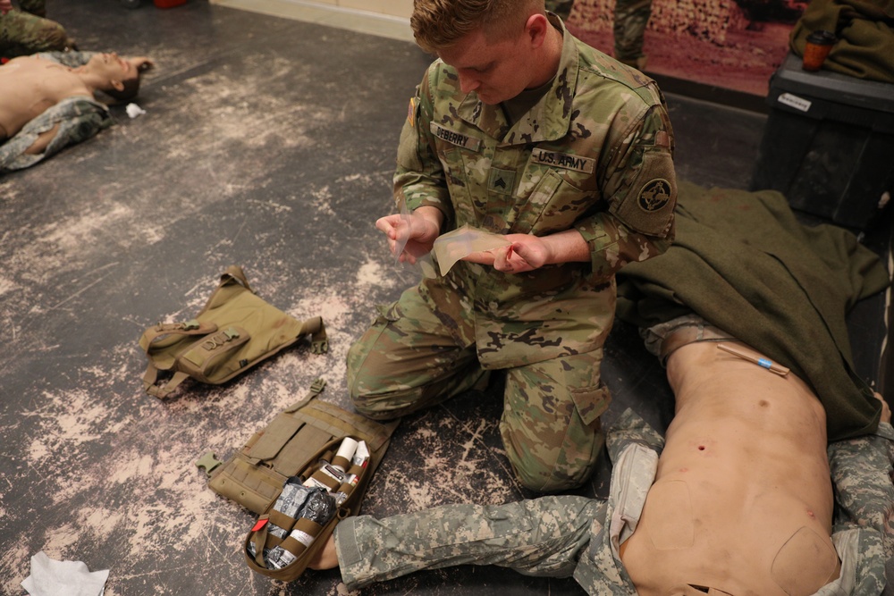 444th Medical Company Ground Ambulance train at Fort Indiantown Gap