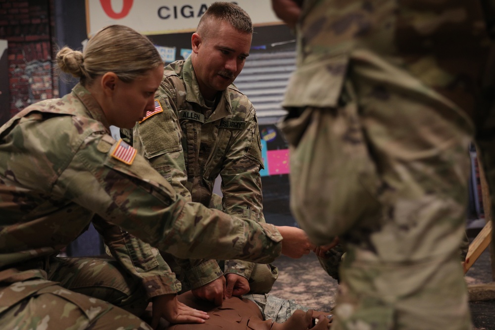 444th Medical Company Ground Ambulance train at Fort Indiantown Gap