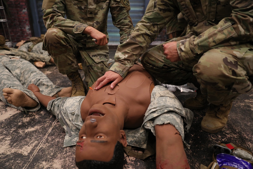 444th Medical Company Ground Ambulance train at Fort Indiantown Gap