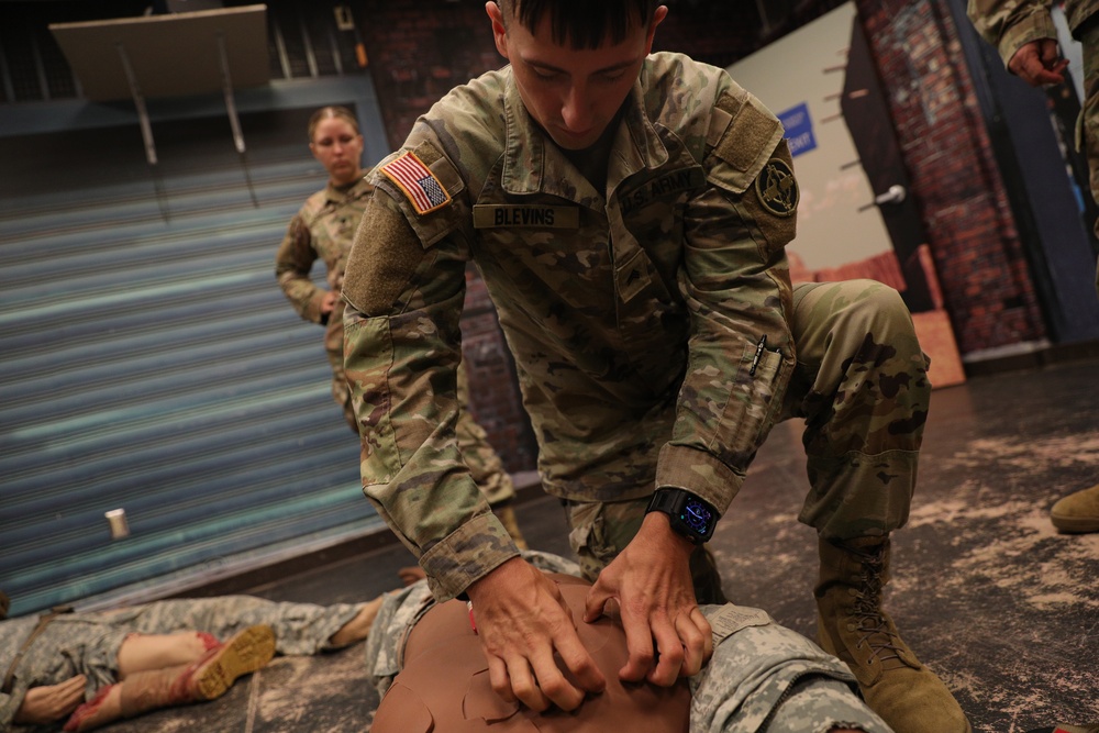 444th Medical Company Ground Ambulance train at Fort Indiantown Gap