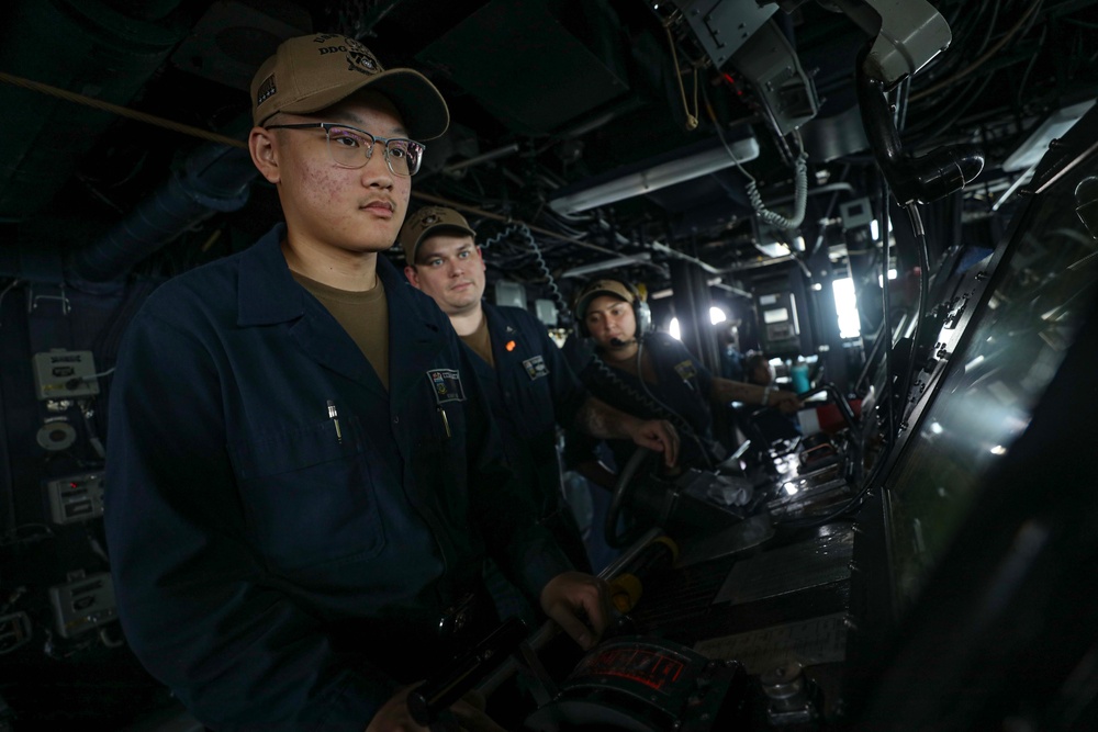 USS Dewey (DDG105) Conducts Sea-and Anchor Detail