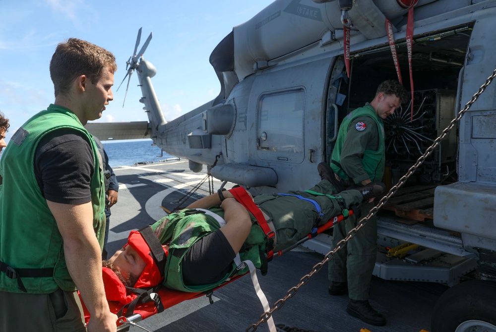 HSM-37 Conducts MEDEVAC Drill Aboard USS Dewey (DDG 105)