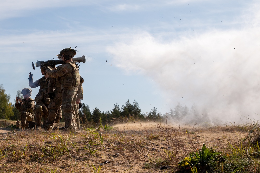 Screaming Eagles infantrymen execute anti-tank weaponry training in Latvia