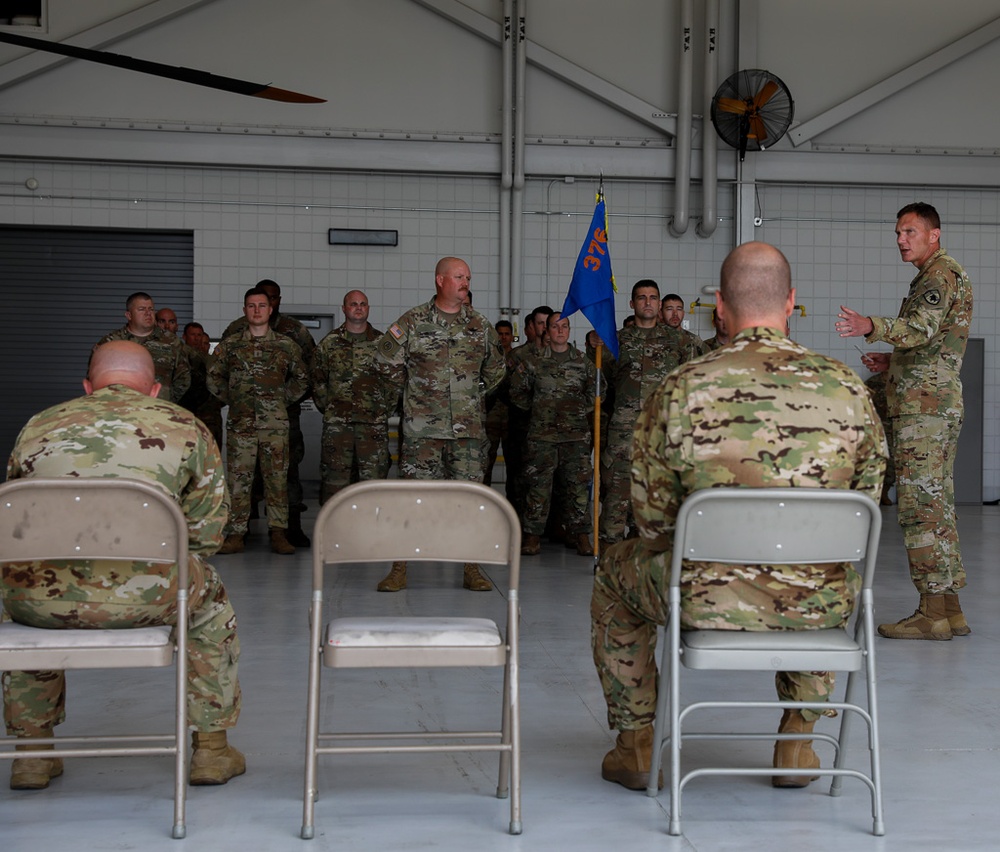 Charlie Co. 1-376th Welcomes Maj. Lowe