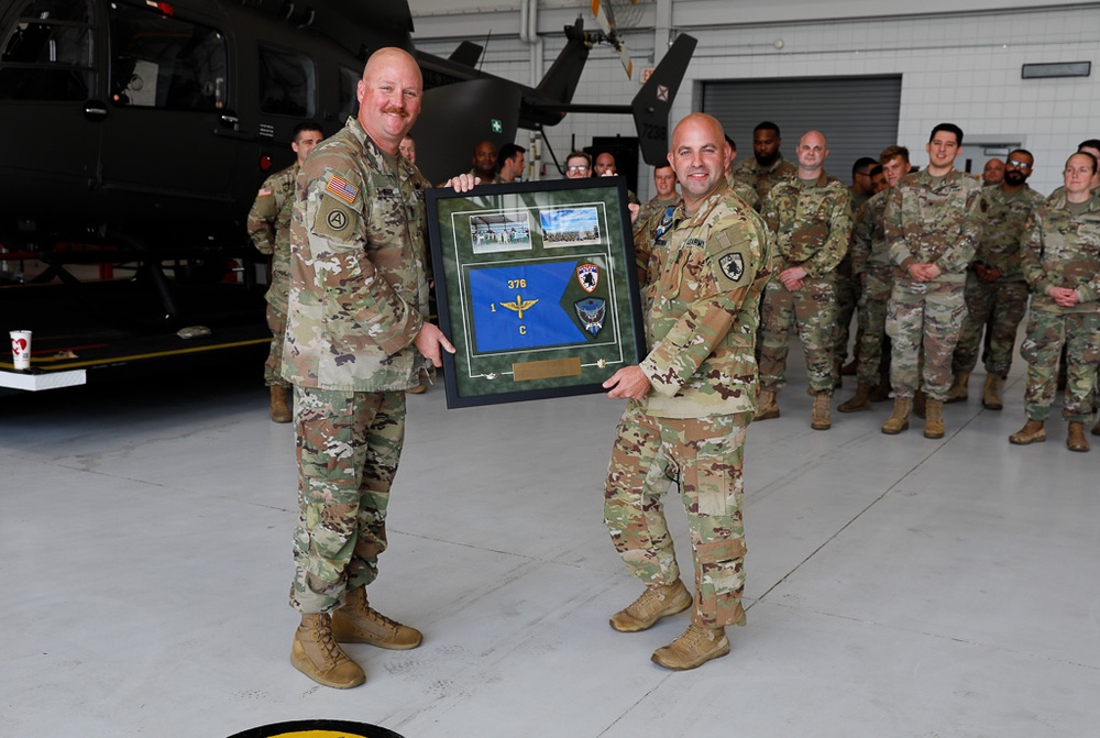 Charlie Co. 1-376th Welcomes Maj. Lowe