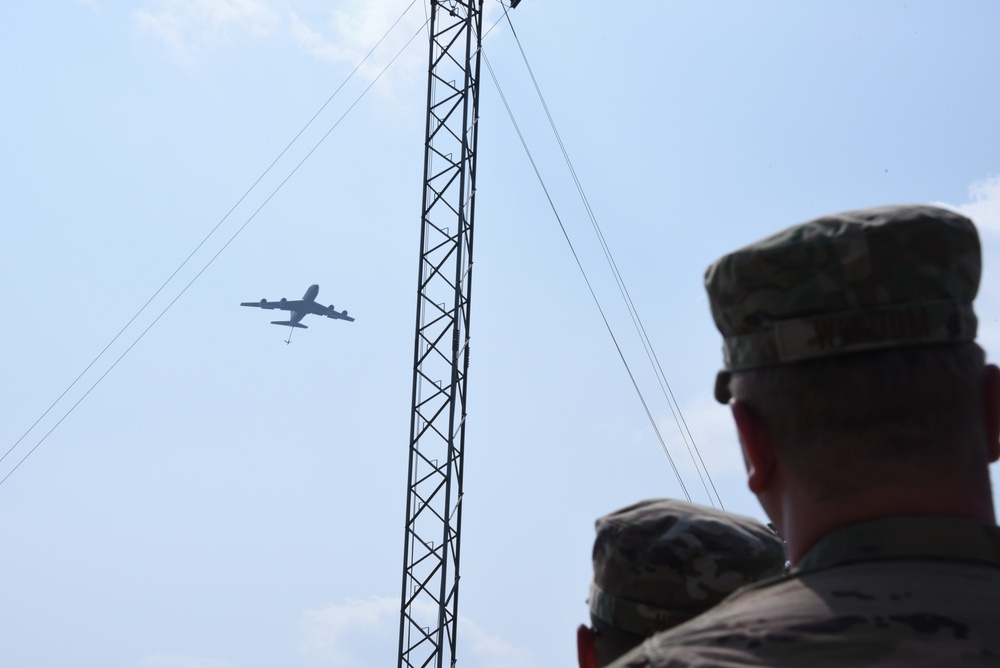 KC-135 flies over 133rd Test Squadron