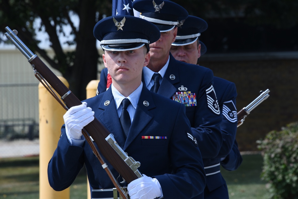 Base Honor Guard at ceremony