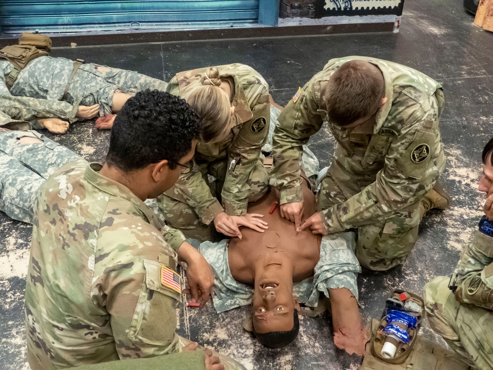 444th Medical Company Ground Ambulance train at Fort Indiantown Gap