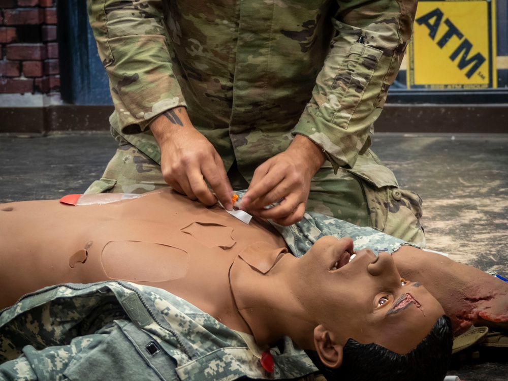 444th Medical Company Ground Ambulance train at Fort Indiantown Gap