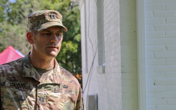 U.S. Army Capt. Stevens receives the Army Achievement Award