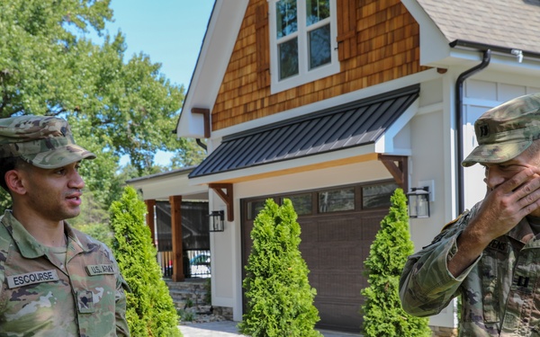 U.S. Army Capt. Stevens receives his farewell present