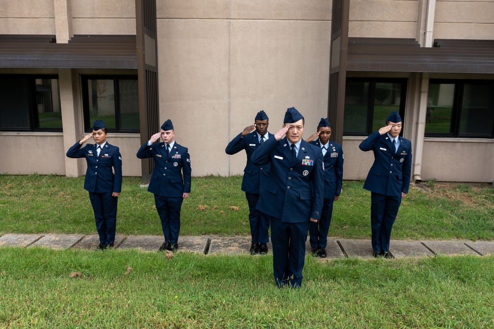 U.S. flags receive honors through retirement