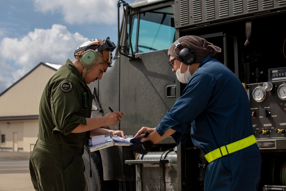 Green Knights and Bats roll with refuel with 35th Logistics Readiness Squadron