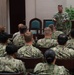 Force Master Chief Sharpe Speaks with Naples Seabees