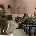 Force Master Chief Sharpe Speaks with Naples Seabees