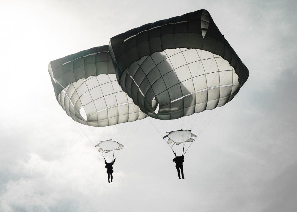 Sky Soldiers Jump Alongside Allied Paratroopers During Exercise Falcon Leap 23