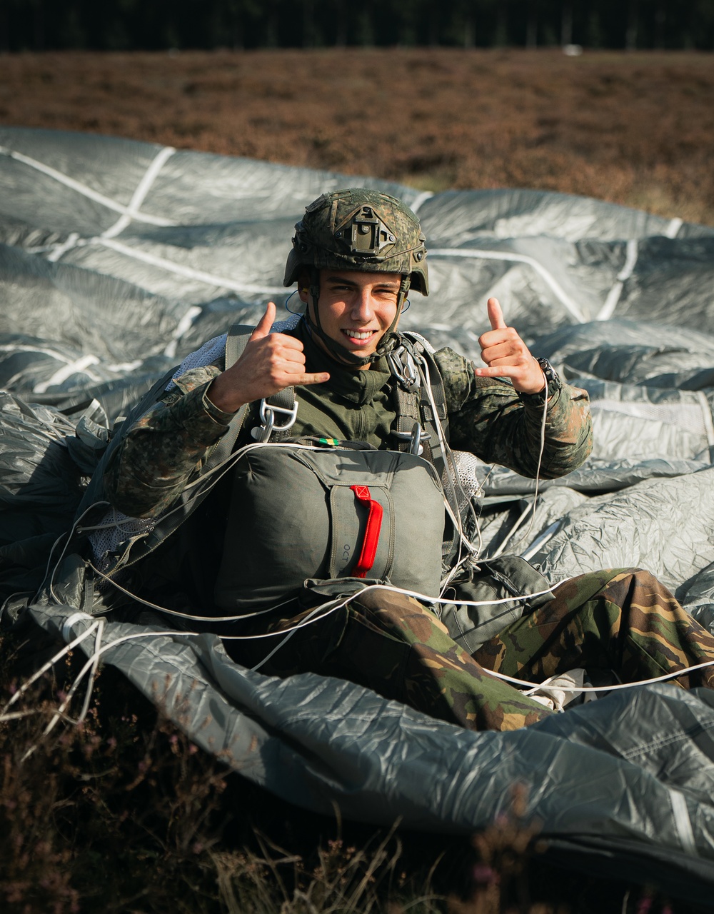 Sky Soldiers Jump Alongside Allied Paratroopers During Exercise Falcon Leap 23