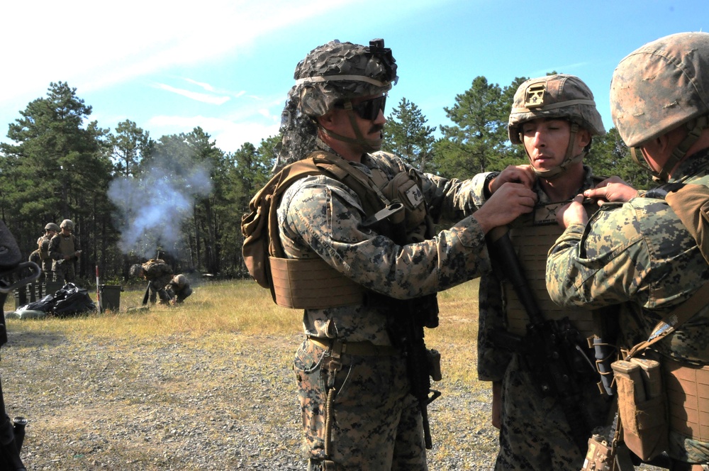 Fort Dix –Mortarmen from 2 BN 25 USMC Train With 81mm Mortars