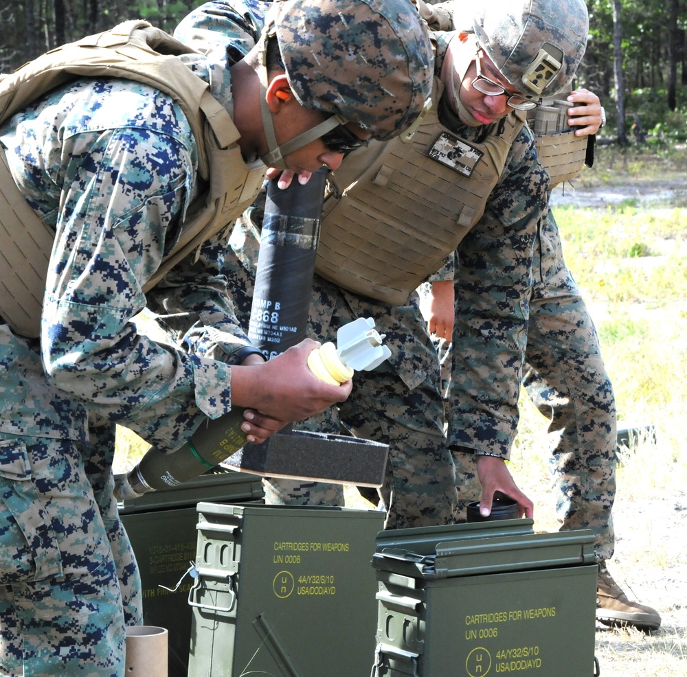 Fort Dix –Mortarmen from 2 BN 25 USMC Train With 81mm Mortars