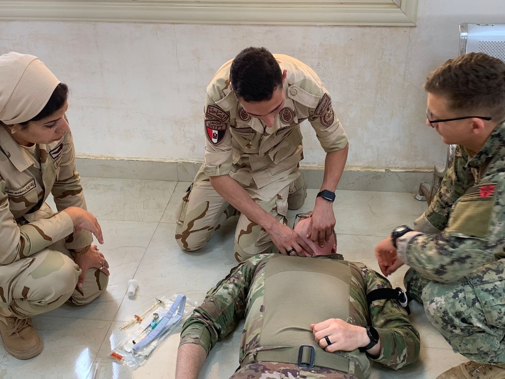 Egyptian and U.S. medical professionals train to save lives on the battlefield at Bright Star 23