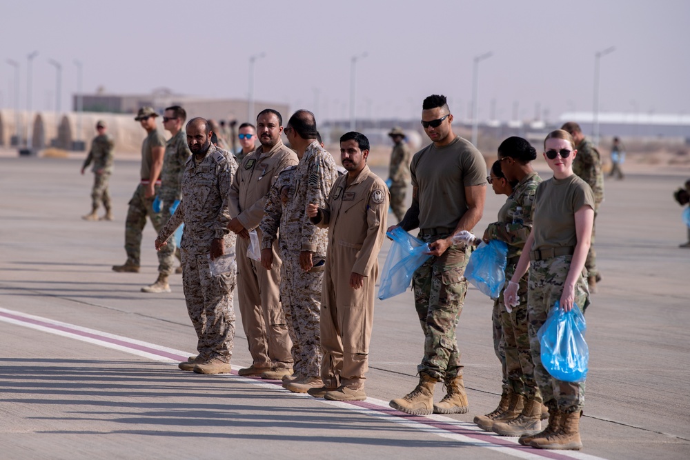 USAF and RSAF partner for FOD Walk