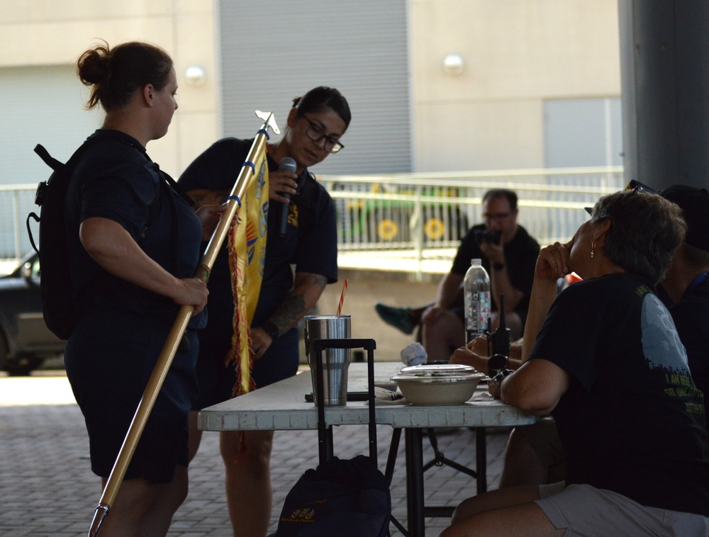 Chief Petty Officer selectees compete in cadence and guidon competition