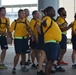 Chief Petty Officer selectees compete in cadence and guidon competition during annual CPO Heritage Days training event at the Hampton Roads Naval Museum