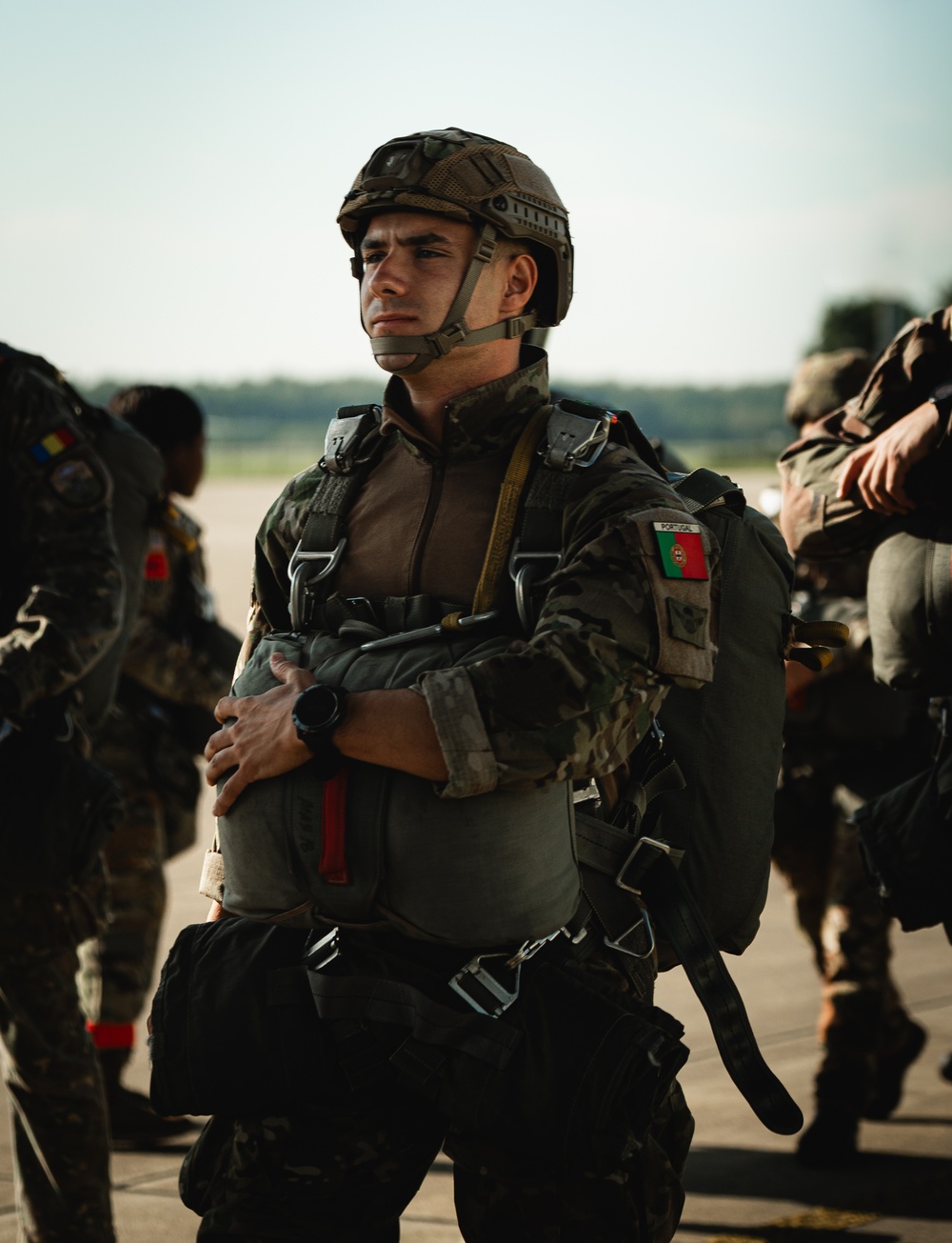 Sky Soldiers Trade Parachutes With Allied Paratroopers During Exercise Falcon Leap