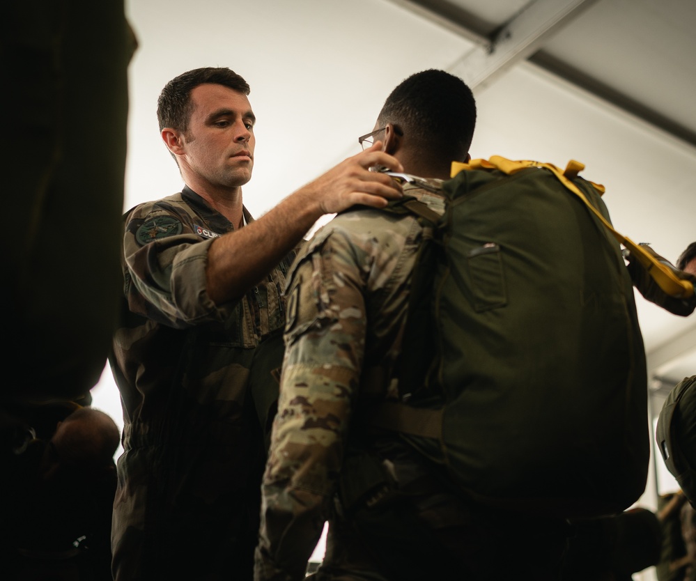 Sky Soldiers Trade Parachutes With Allied Paratroopers During Exercise Falcon Leap