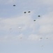 Paratroopers prepare tp land during Falcon Leap